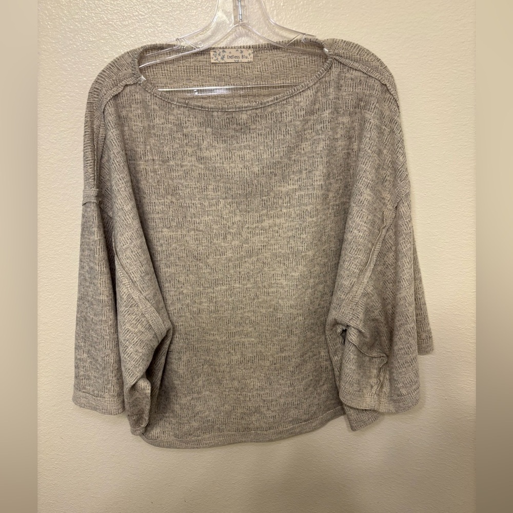 Endless Blu tan Knit Top